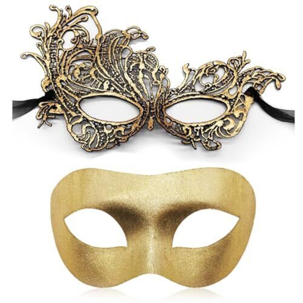 8981 Couple Masquerade Mask Shiny Venetian Mask Halloween Mask for Party